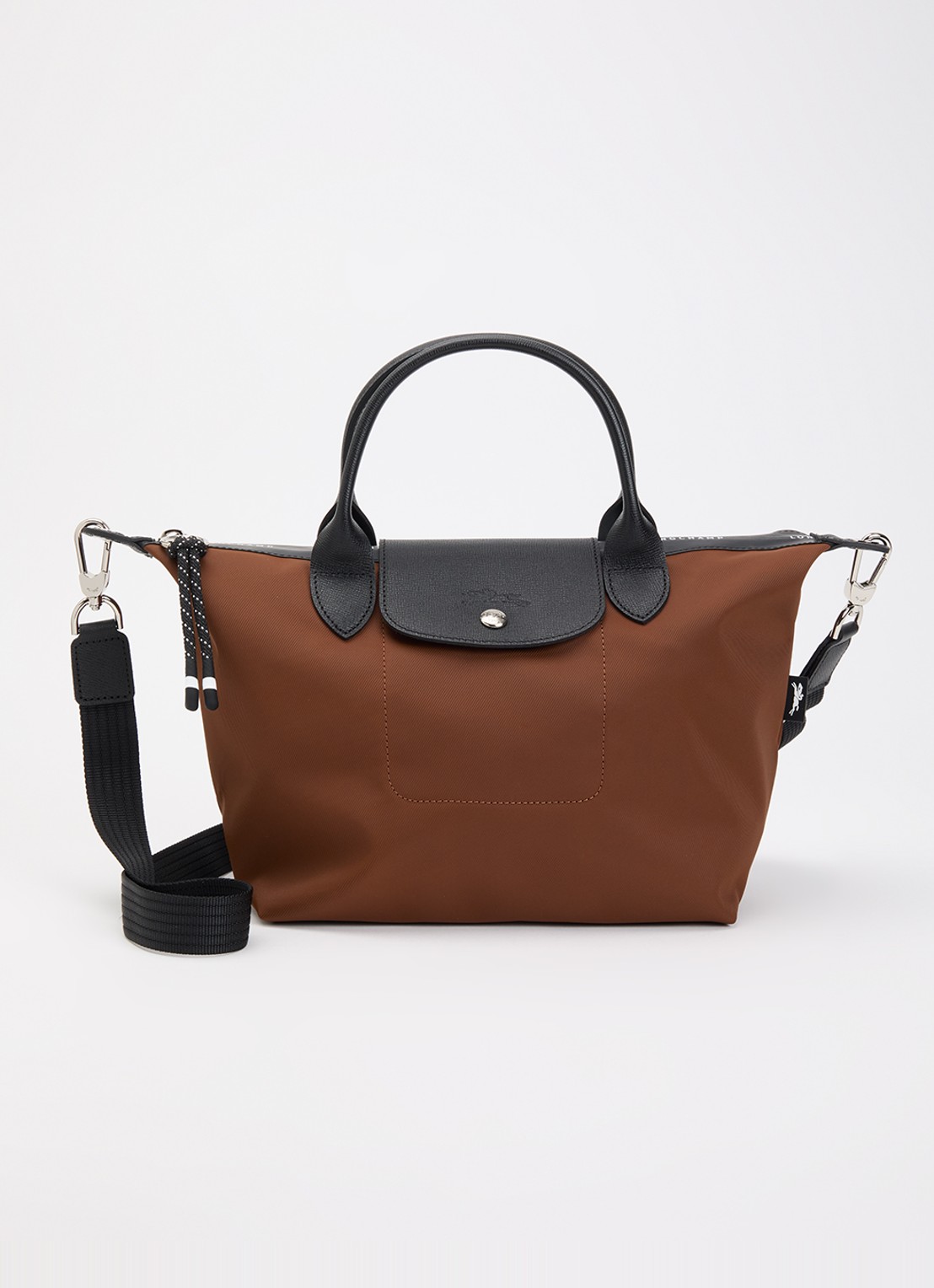 Longchamp Le Pliage Energy handtas S met leren details - voorkant 2 roodbruin