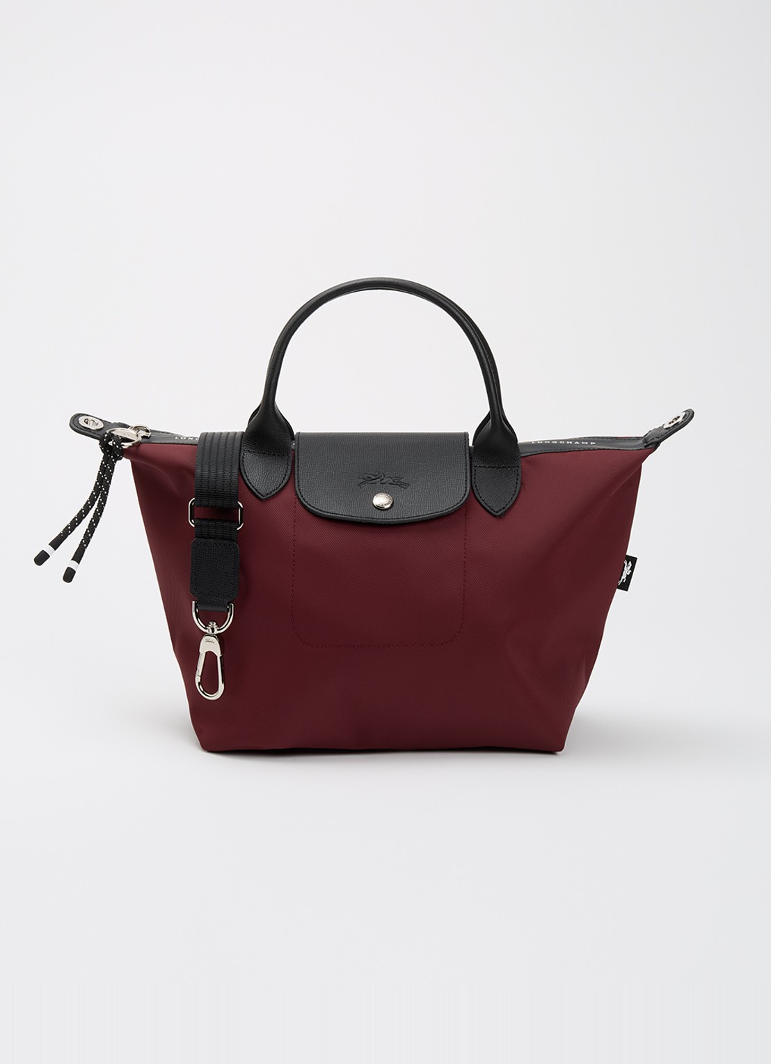 Longchamp Le Pliage Energy handtas S met leren details - voorkant bordeauxrood