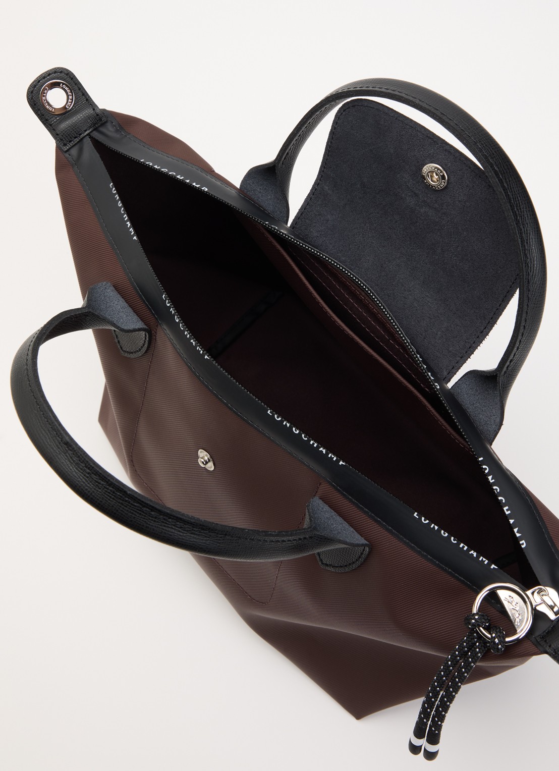 Longchamp Le Pliage Energy handtas S met leren details - detail 2 chocoladebruin