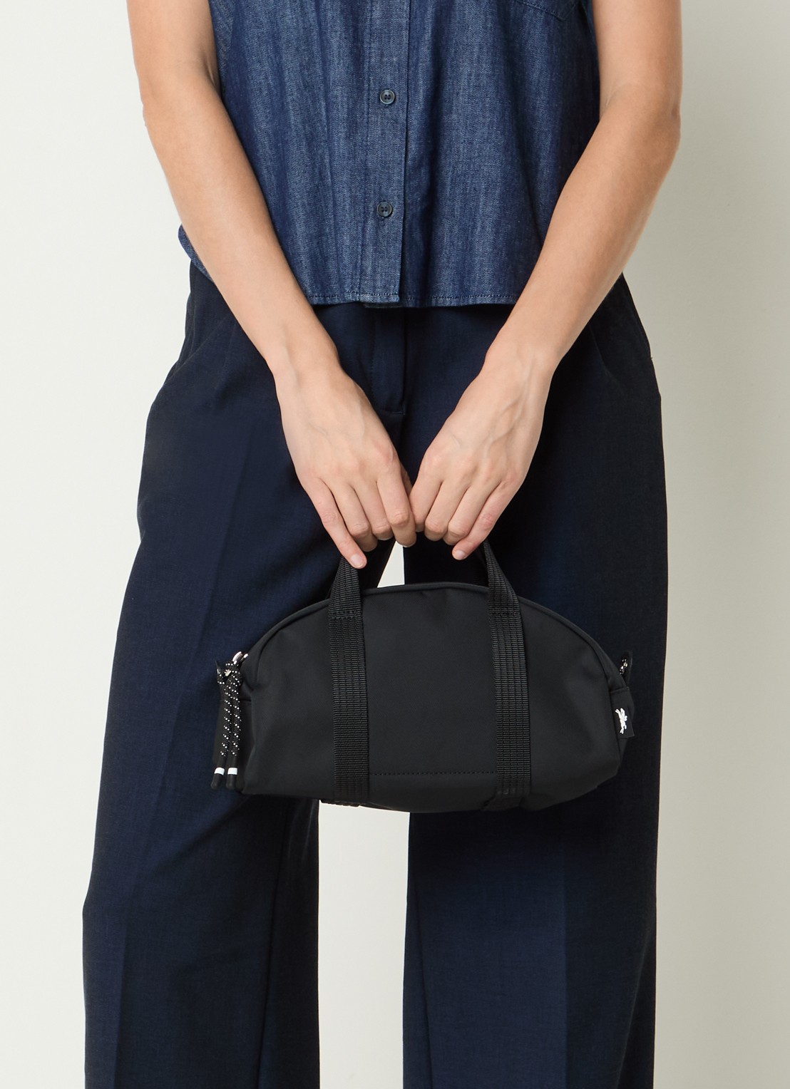 Longchamp Le Pliage Energy handtas XS met afneembare schouderriem - voorkant 2 zwart