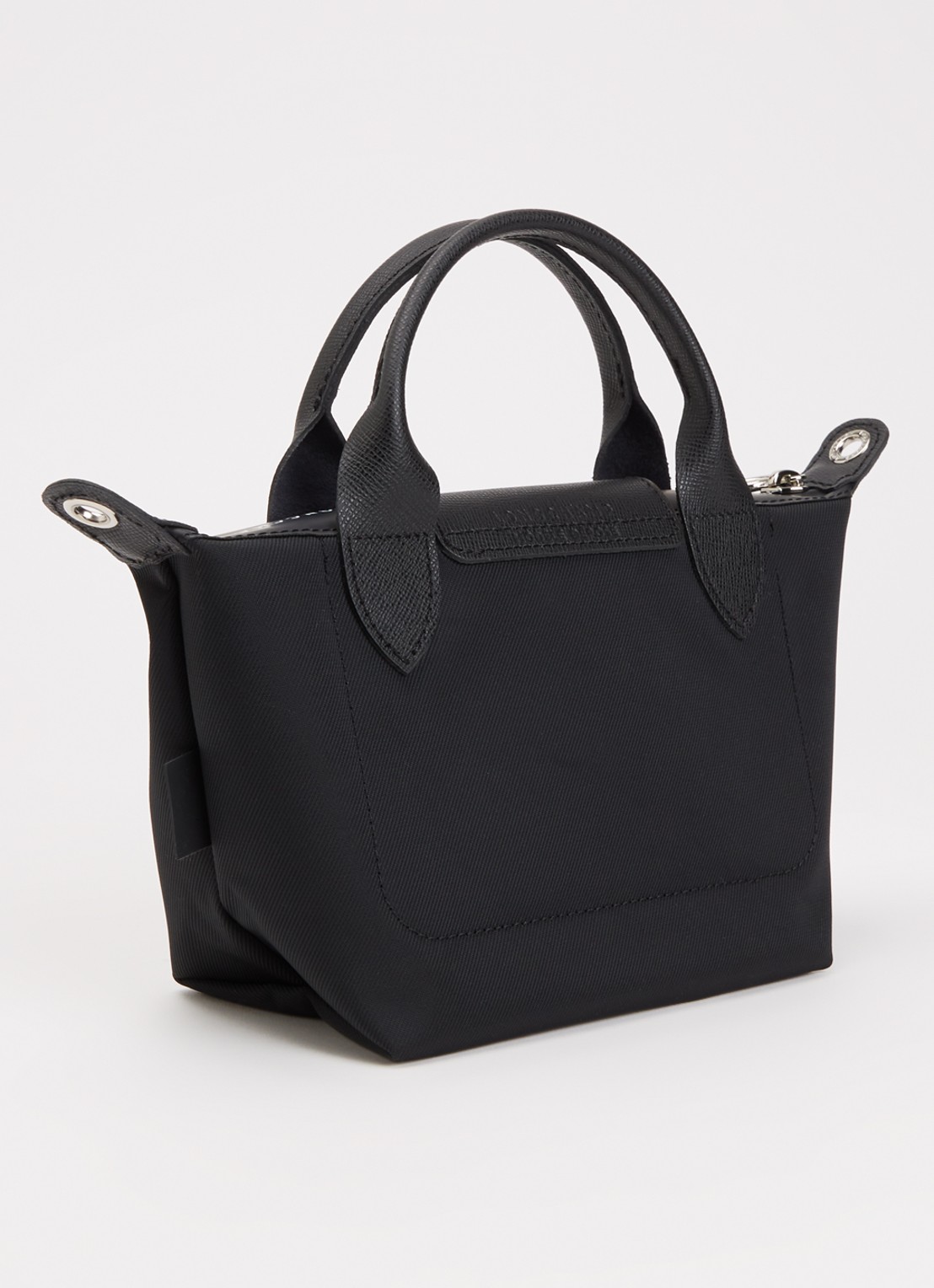 Longchamp Le Pliage Energy handtas XS met leren details - achterkant zwart