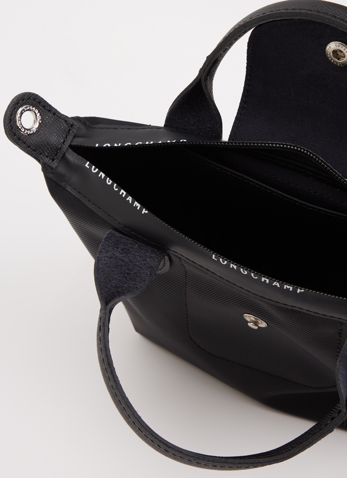 Longchamp Le Pliage Energy handtas XS met leren details - detail 2 zwart