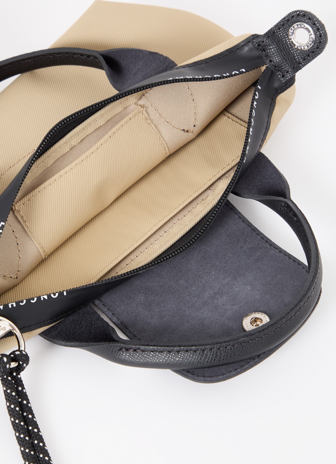 Longchamp Le Pliage Energy handtas XS met leren details - detail 5 beige