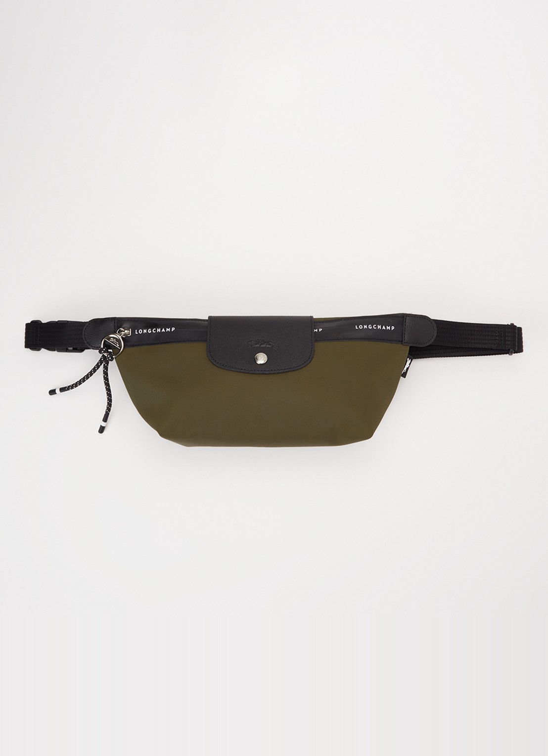 Longchamp Le Pliage Energy heuptas M met leren details - voorkant 5 khaki