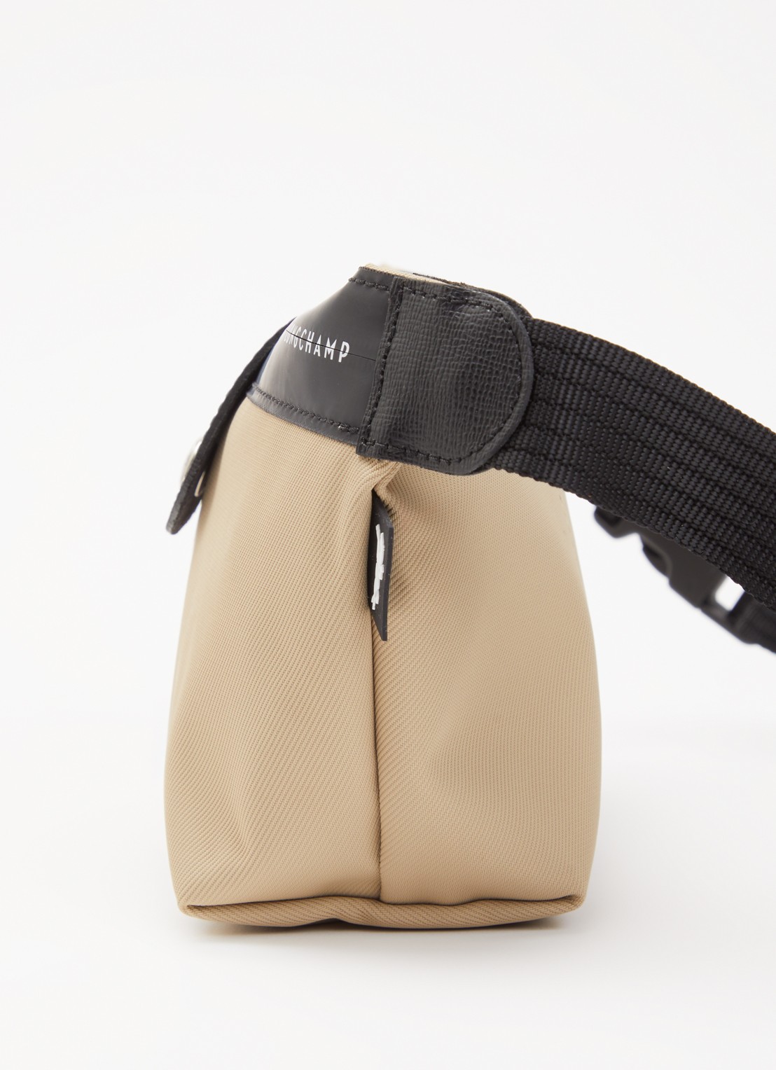Longchamp Le Pliage Energy heuptas M van canvas met leren details - detail 4 donkerbeige
