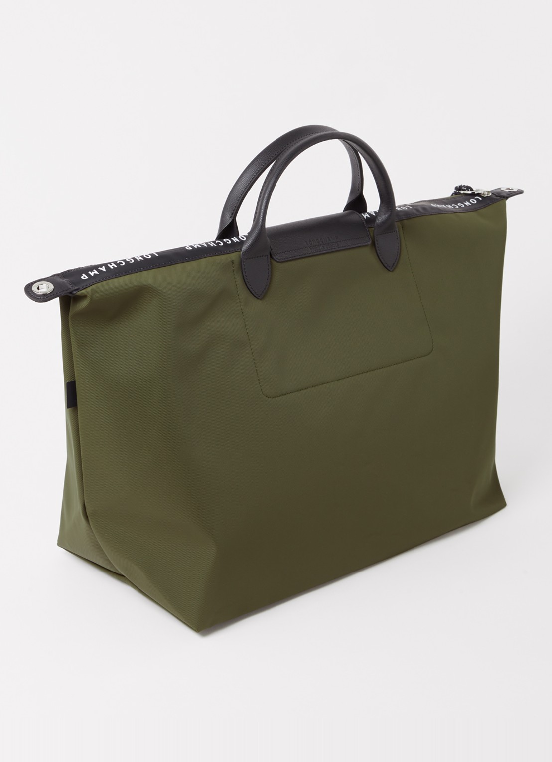 Longchamp Le Pliage Energy reistas L met leren details - achterkant legergroen