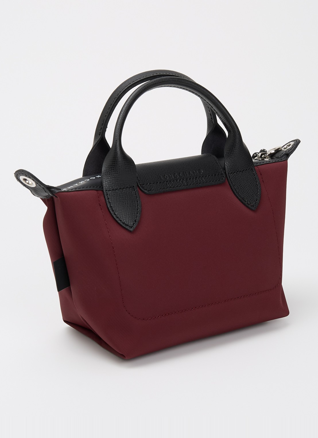Longchamp Le Pliage Energy XS handtas met leren details - achterkant bordeauxrood