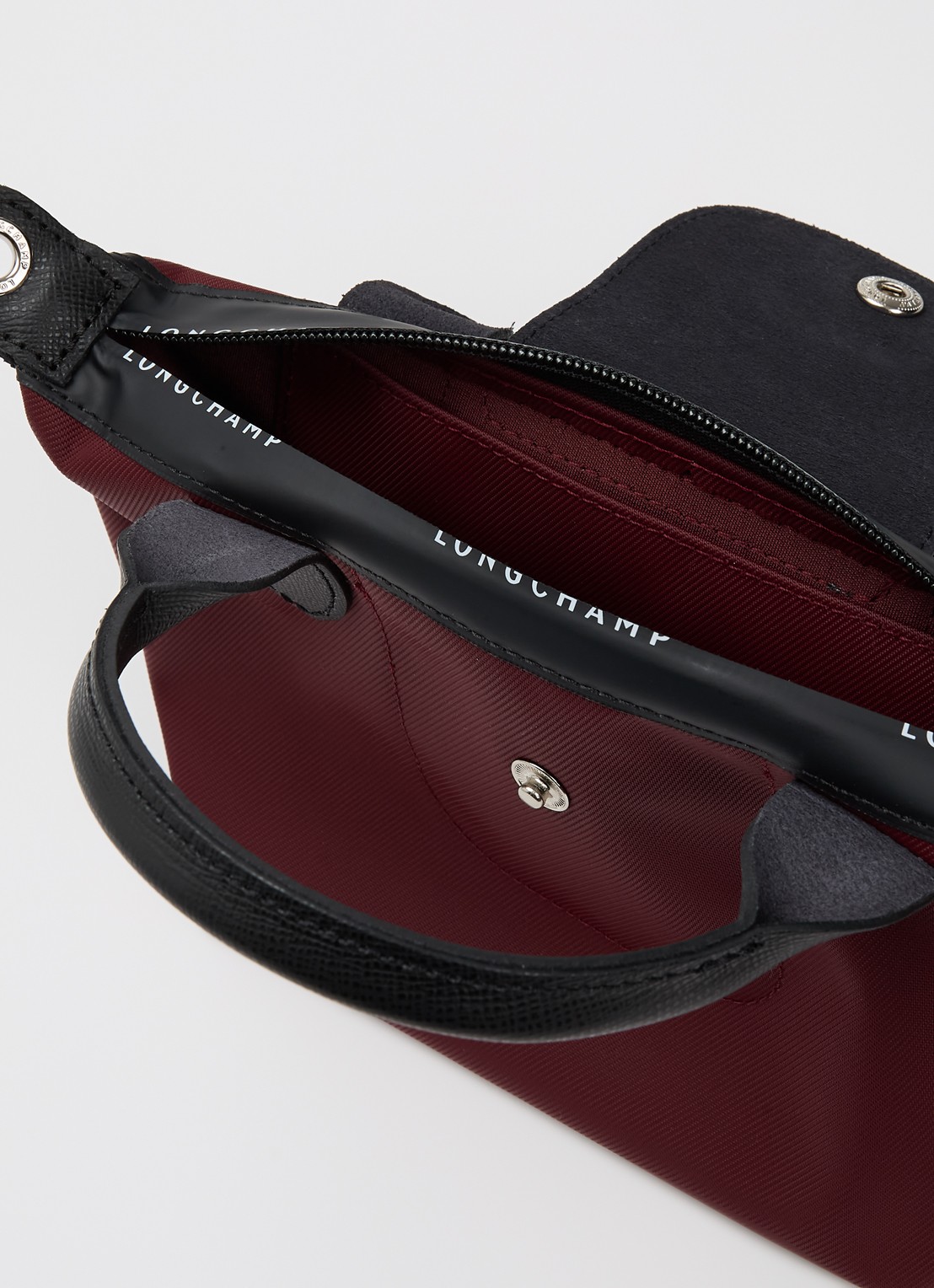 Longchamp Le Pliage Energy XS handtas met leren details - detail 4 bordeauxrood