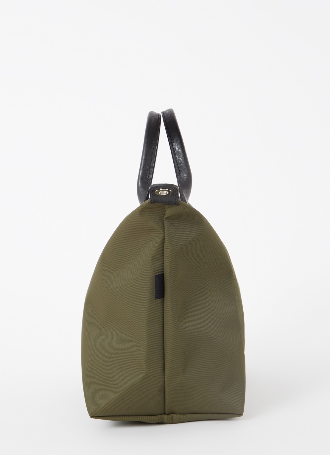Longchamp Le Pliage Green handtas M met leren details - detail 6 khaki