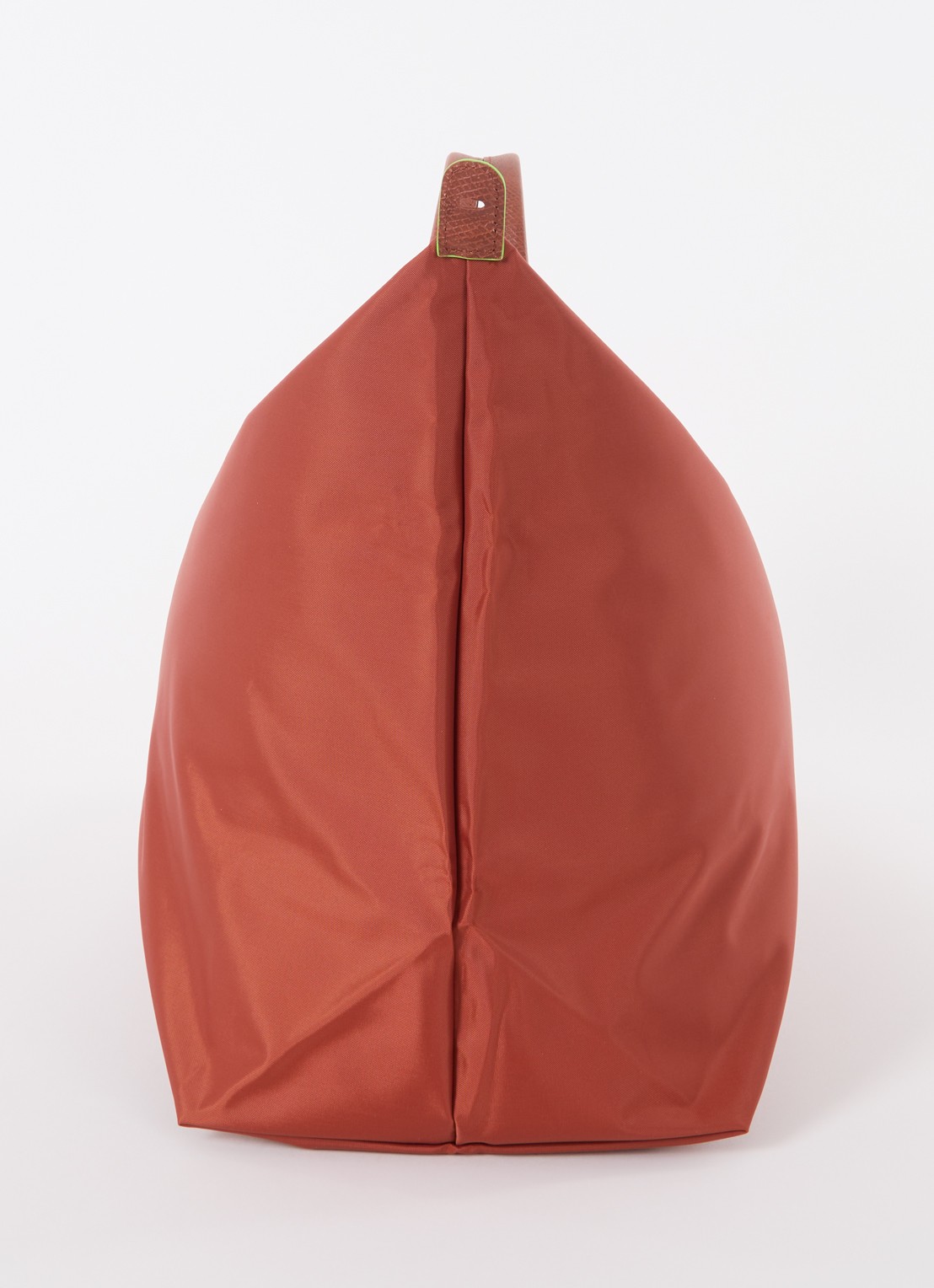 Longchamp Le Pliage Green reistas XL met leren details - detail 5 roodbruin