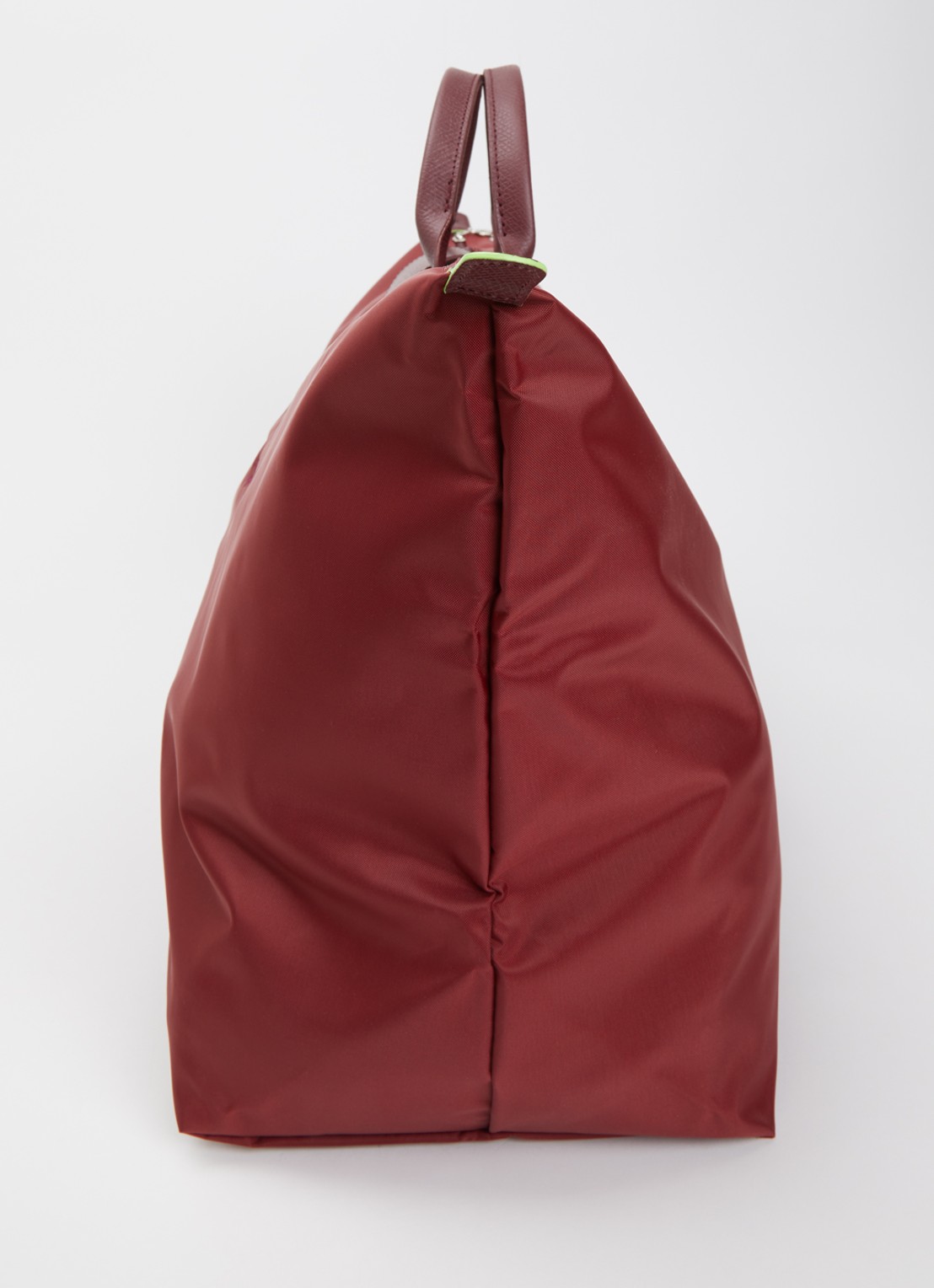 Longchamp Le Pliage Green reistas XL met leren details - detail 2 bordeauxrood