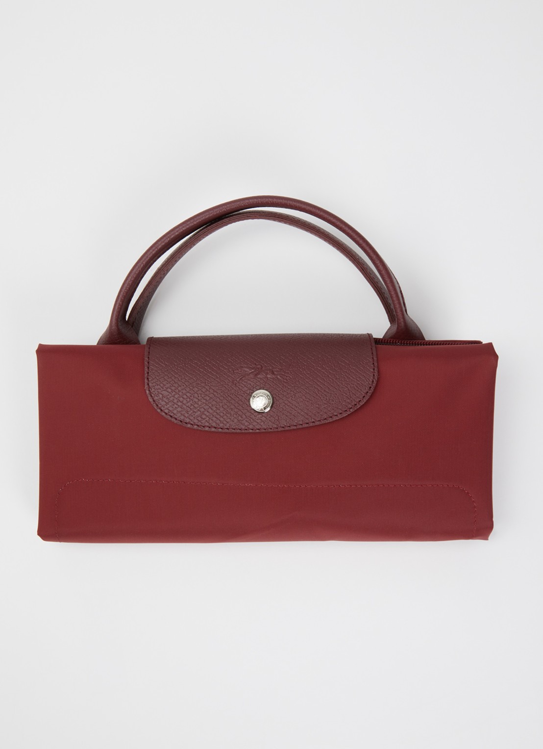 Longchamp Le Pliage Green reistas XL met leren details - detail 3 bordeauxrood