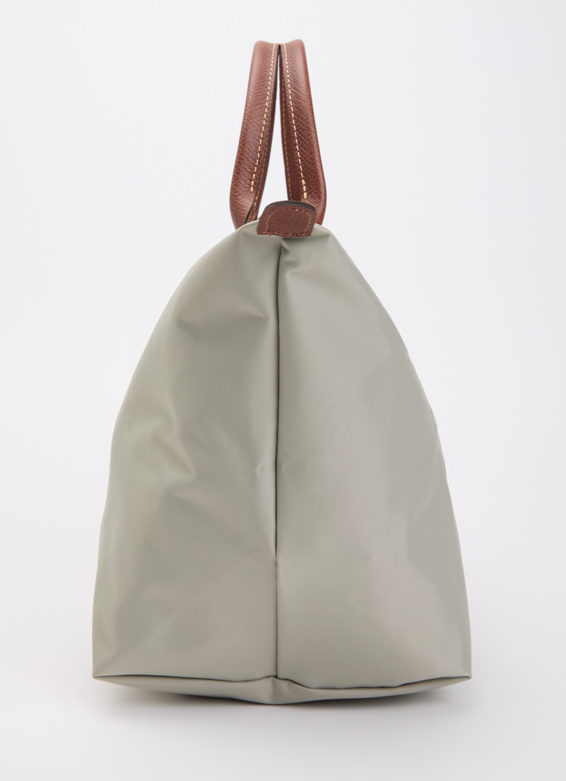 Longchamp Le Pliage handtas M met leren details - detail 5 donkergrijs