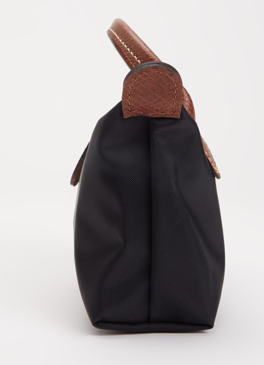 Longchamp Le Pliage handtas met leren details - detail 5 zwart