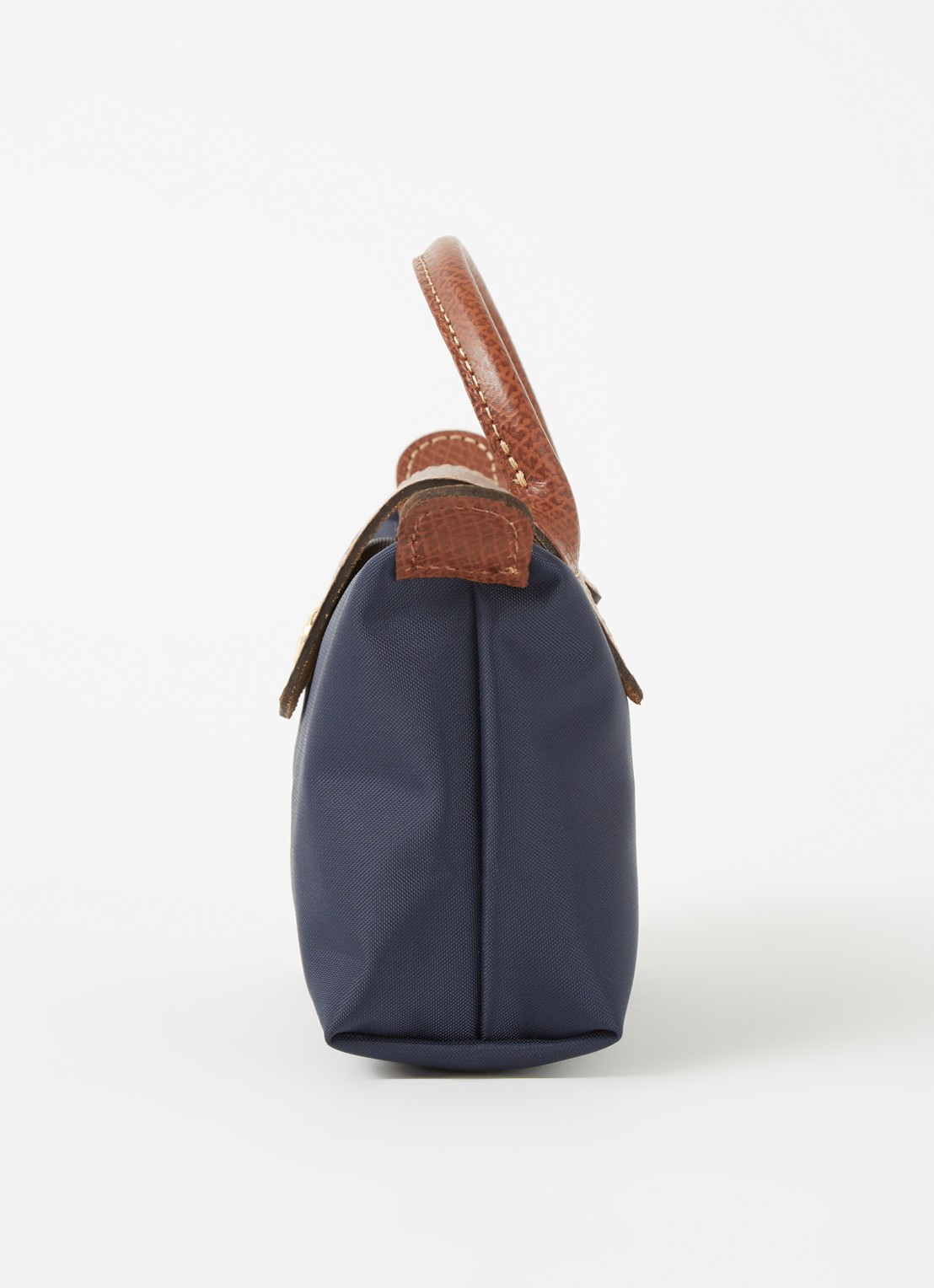 Longchamp Le Pliage handtas met leren details - detail 5 donkerblauw