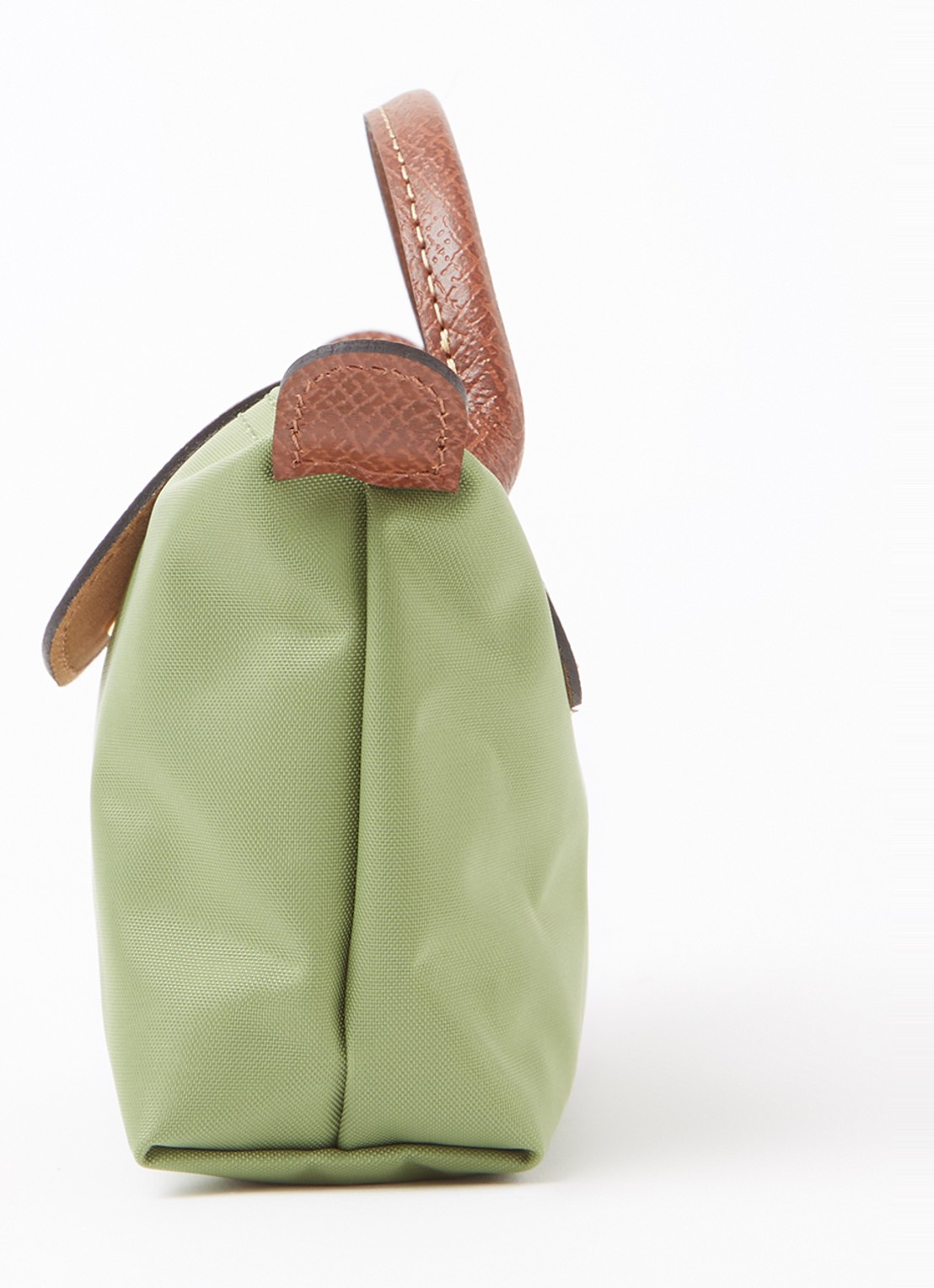 Longchamp Le Pliage handtas met leren details - detail 4 groen