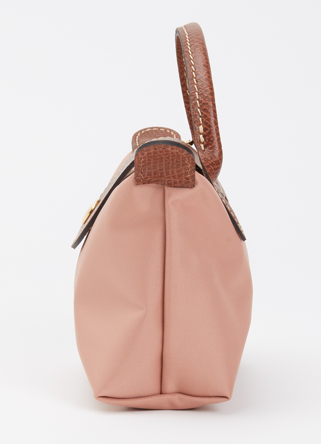 Longchamp Le Pliage handtas met leren details - detail 2 oudroze