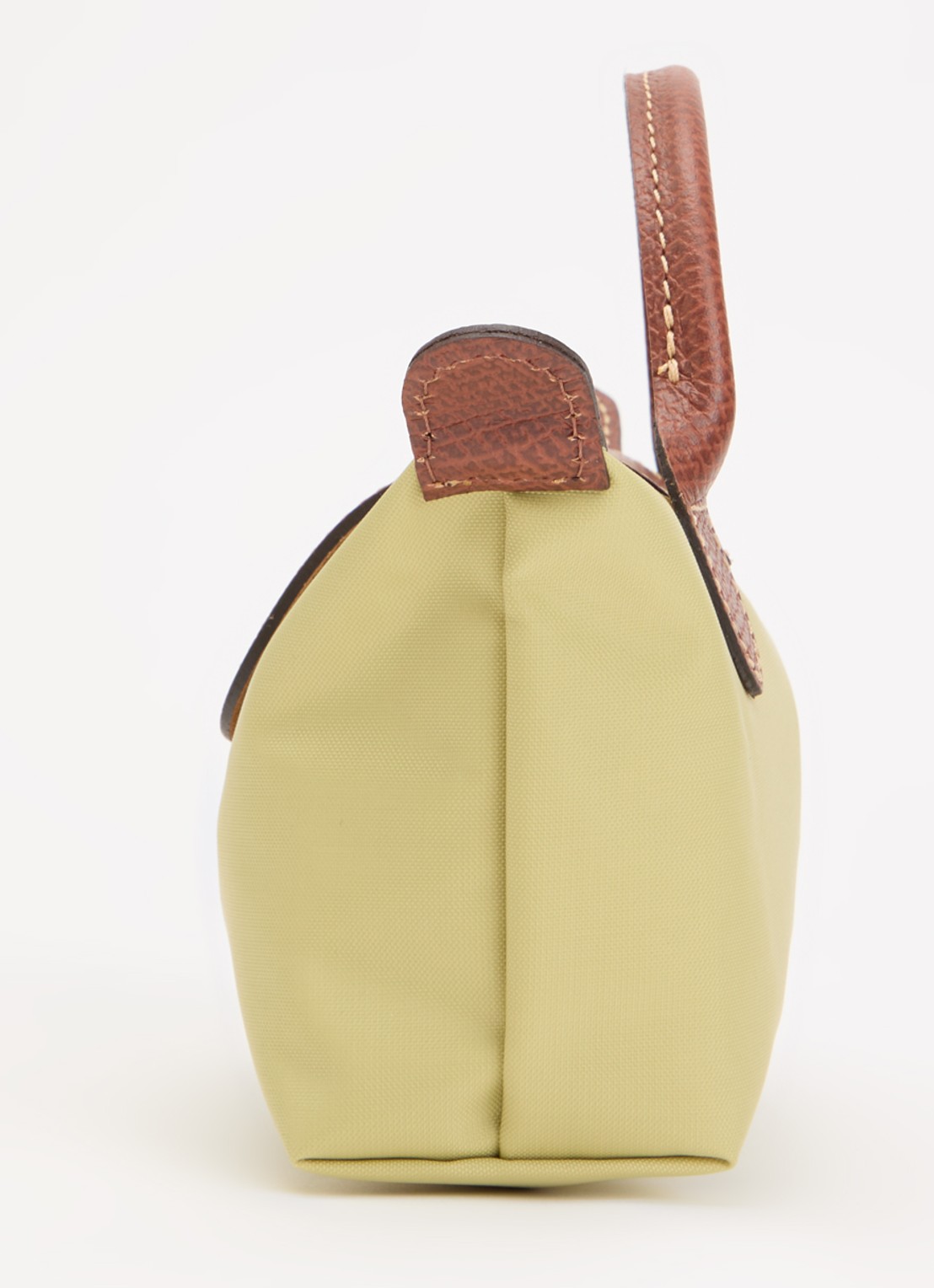 Longchamp Le Pliage handtas met leren details - detail 3 mosgroen