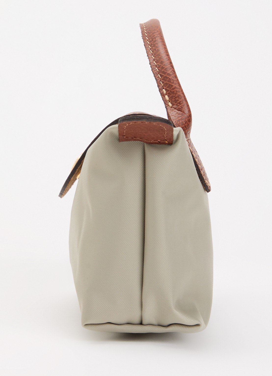 Longchamp Le Pliage handtas met leren details - detail 5 grijs