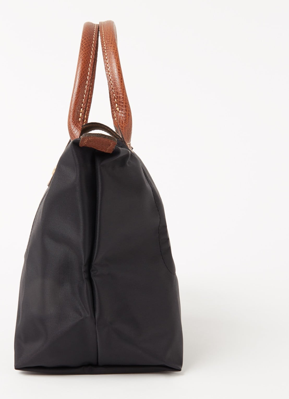 Longchamp Le Pliage handtas S met leren details - detail 5 zwart