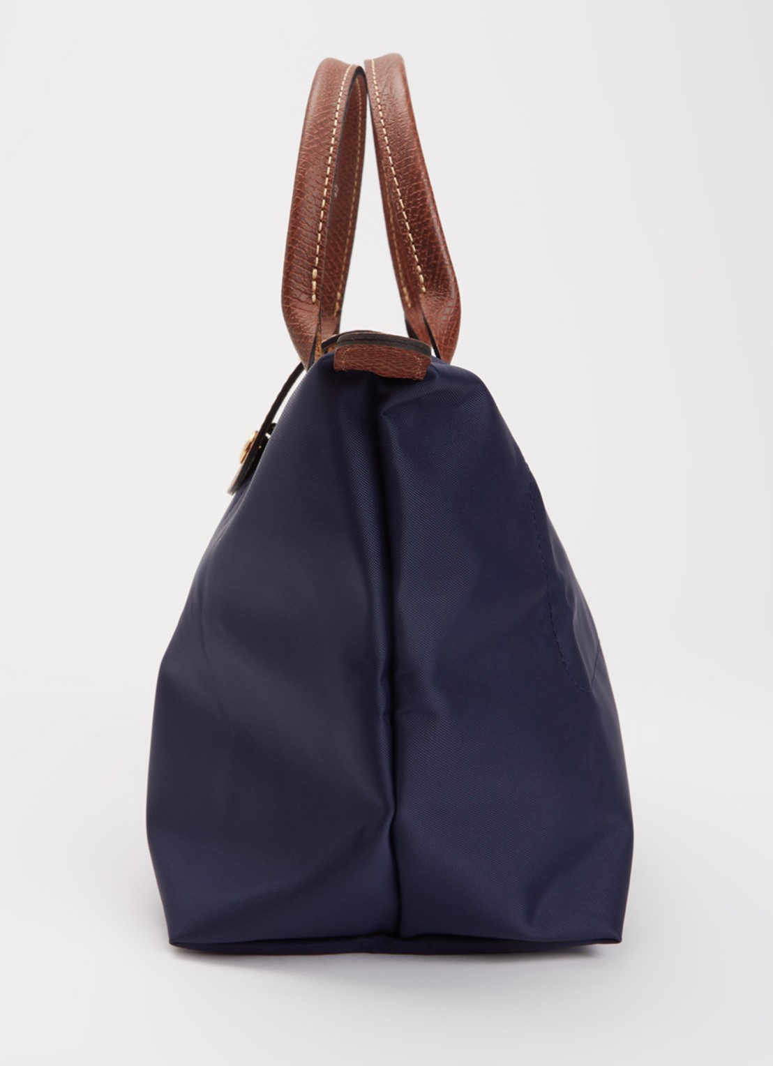 Longchamp Le Pliage handtas S met leren details - detail 5 donkerblauw