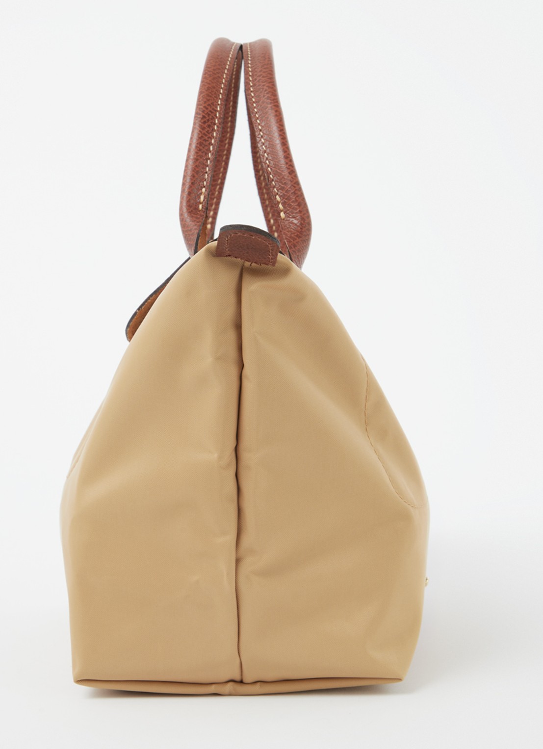 Longchamp Le Pliage handtas S met leren details - detail 5 camel
