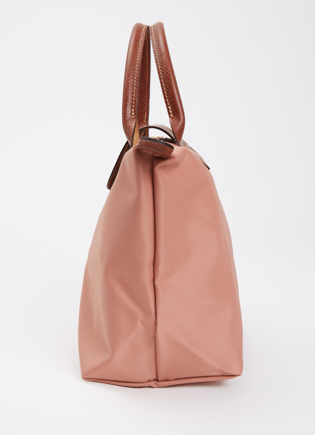 Longchamp Le Pliage handtas S met leren details - detail 2 oudroze