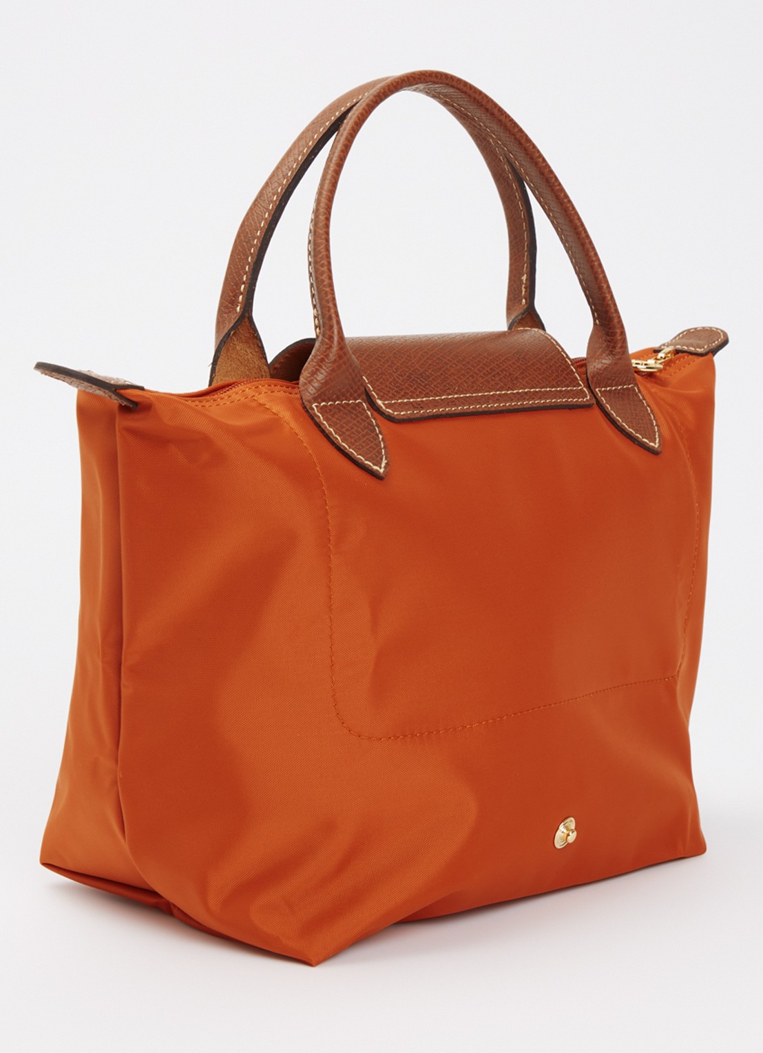 Longchamp Le Pliage handtas S met leren details - achterkant antraciet