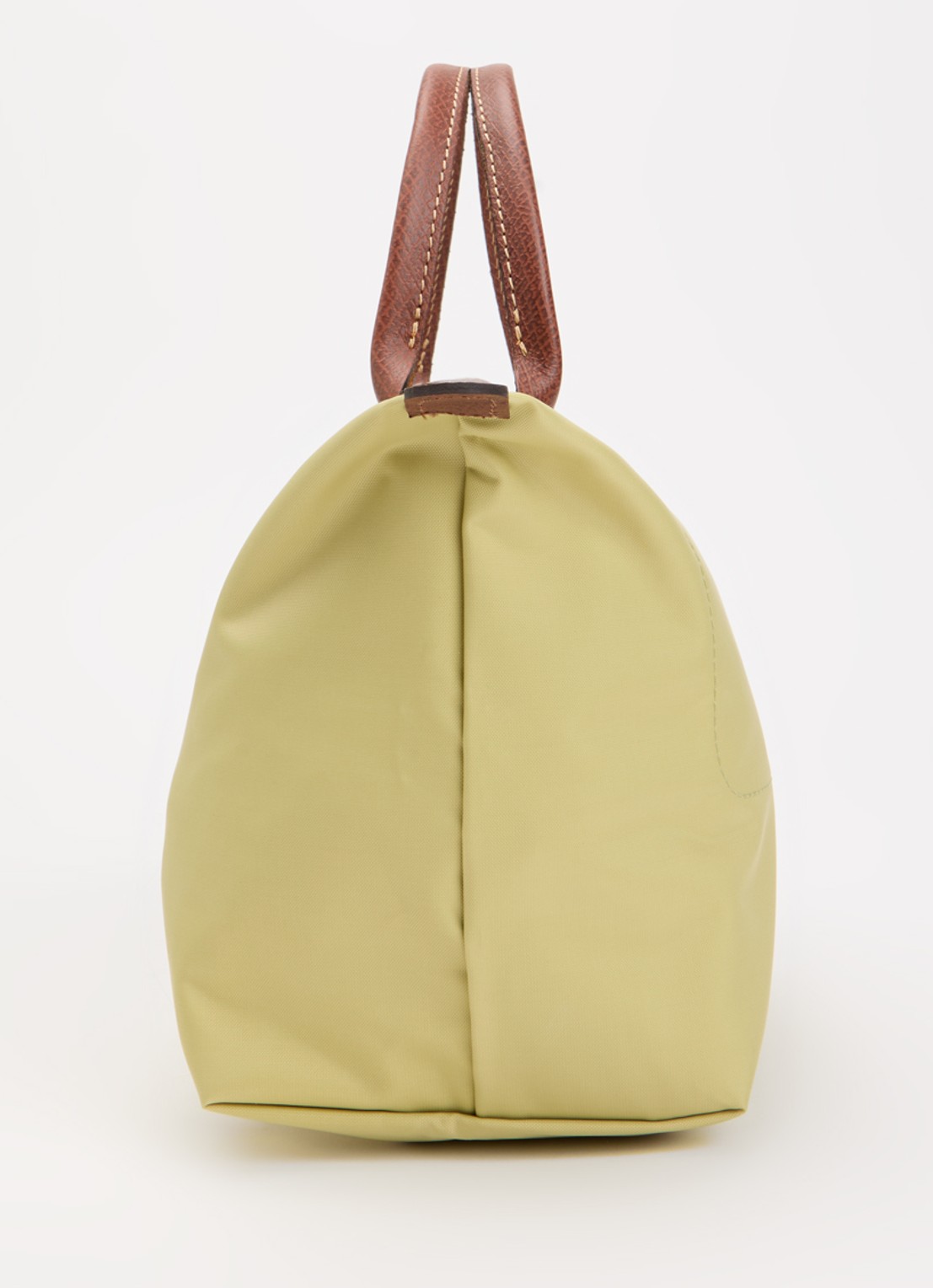 Longchamp Le Pliage handtas S met leren details - detail 5 mosgroen