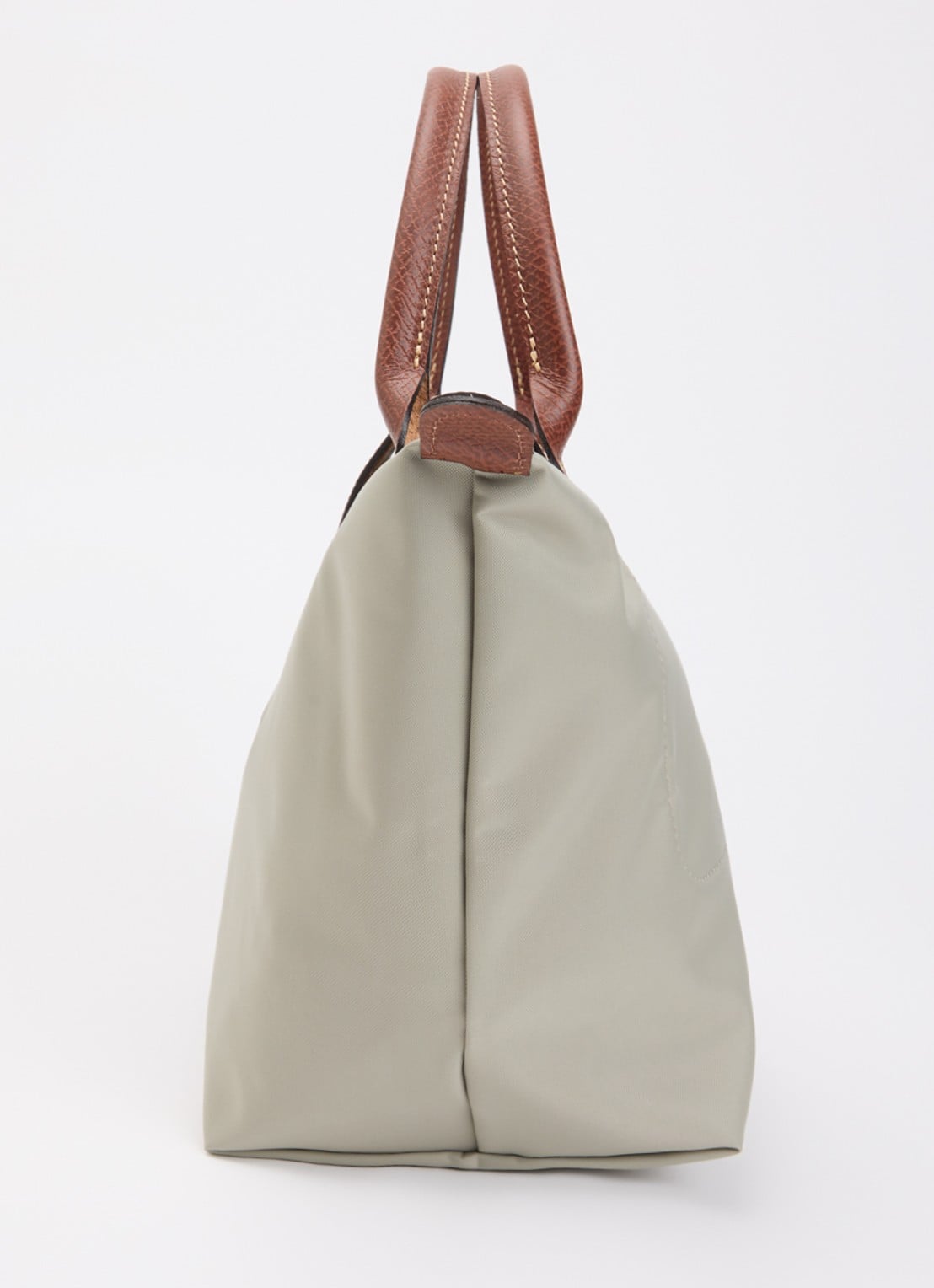 Longchamp Le Pliage handtas S met leren details - detail 2 donkergrijs