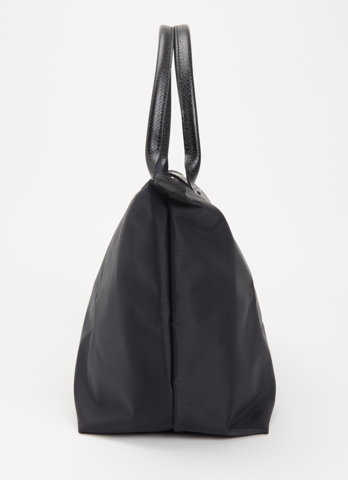 Longchamp Le Pliage One handtas L met leren details - detail 4 zwart