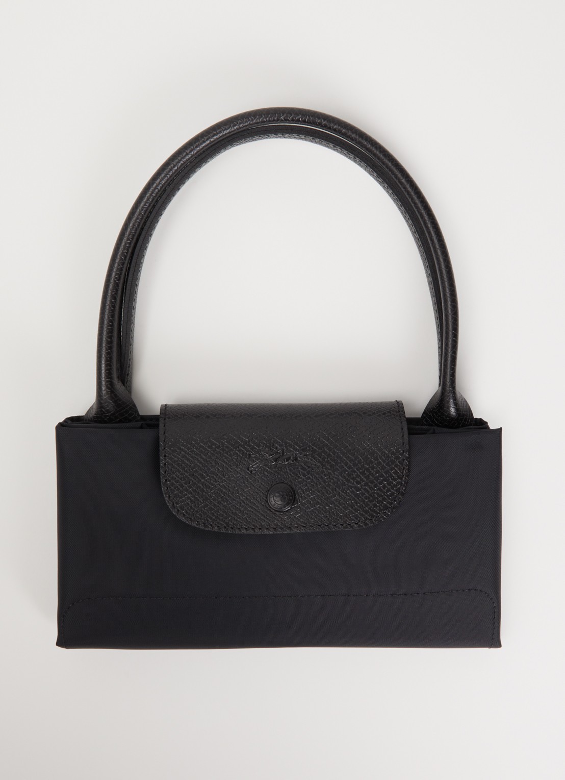 Longchamp Le Pliage One handtas L met leren details - detail 5 zwart