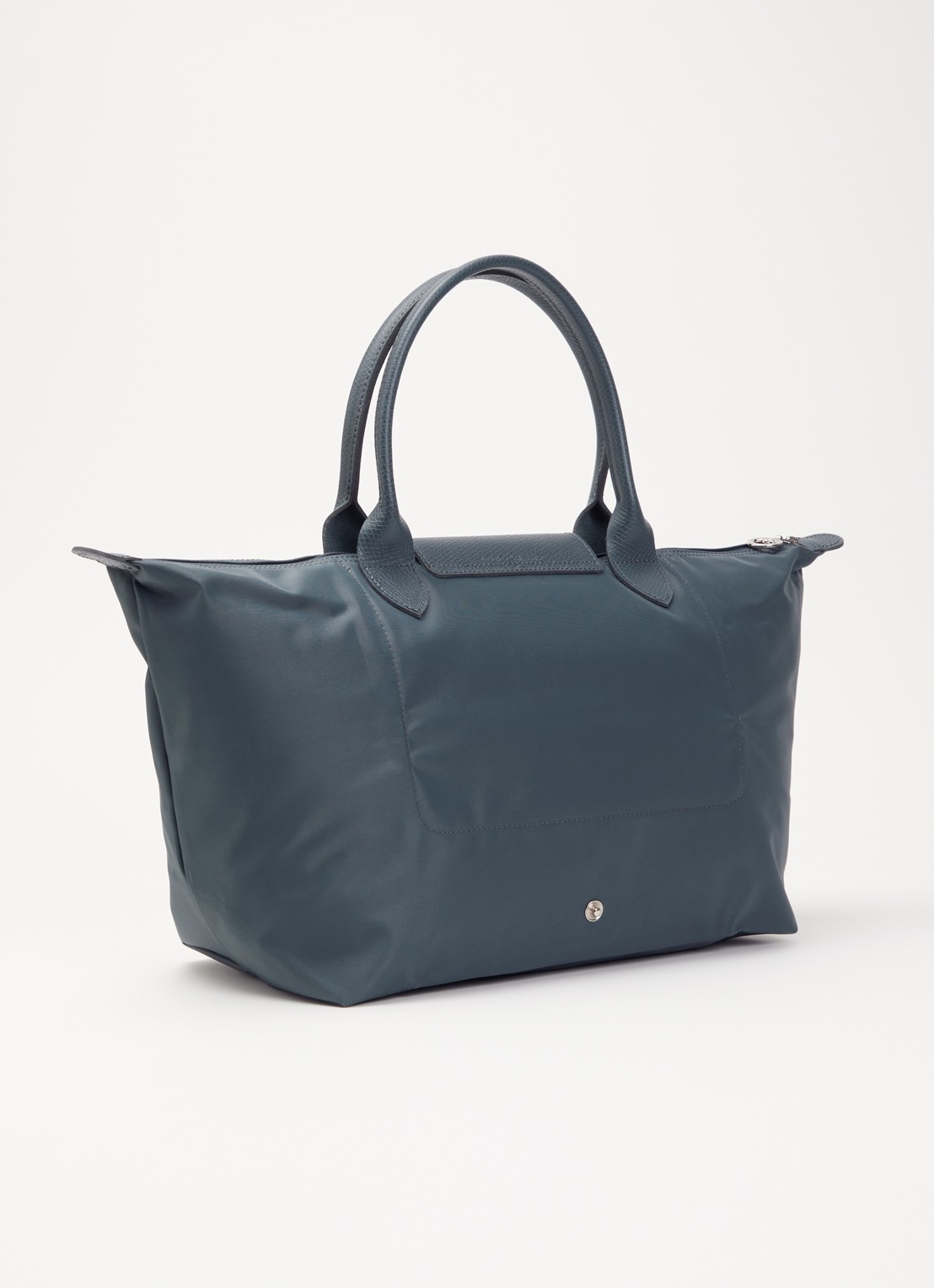 Longchamp Le Pliage One handtas L met leren details - achterkant antraciet