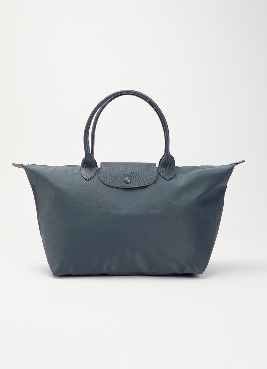 Longchamp Le Pliage One handtas L met leren details - voorkant 2 antraciet