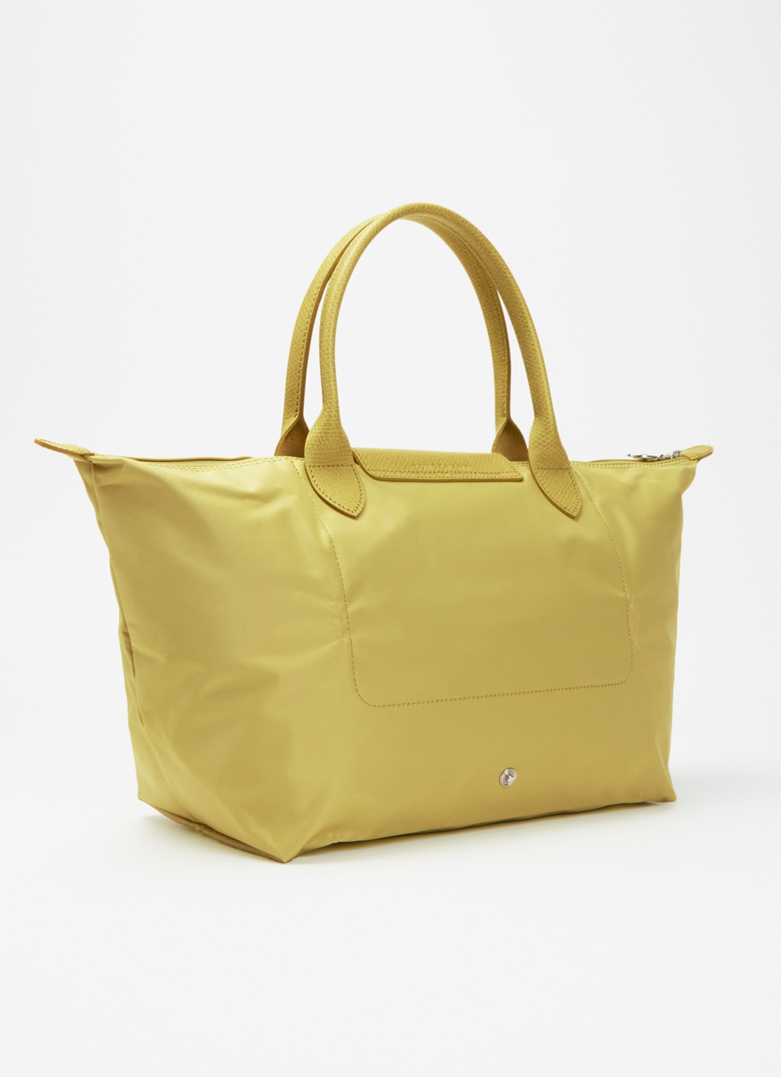 Longchamp Le Pliage One handtas L met leren details - achterkant 3 lindegroen