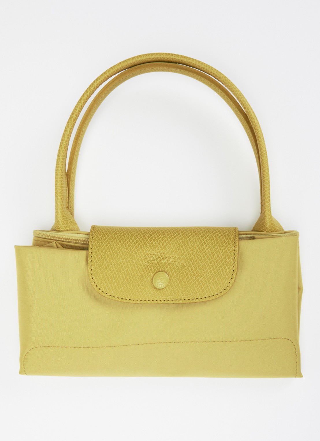 Longchamp Le Pliage One handtas L met leren details - detail 6 lindegroen