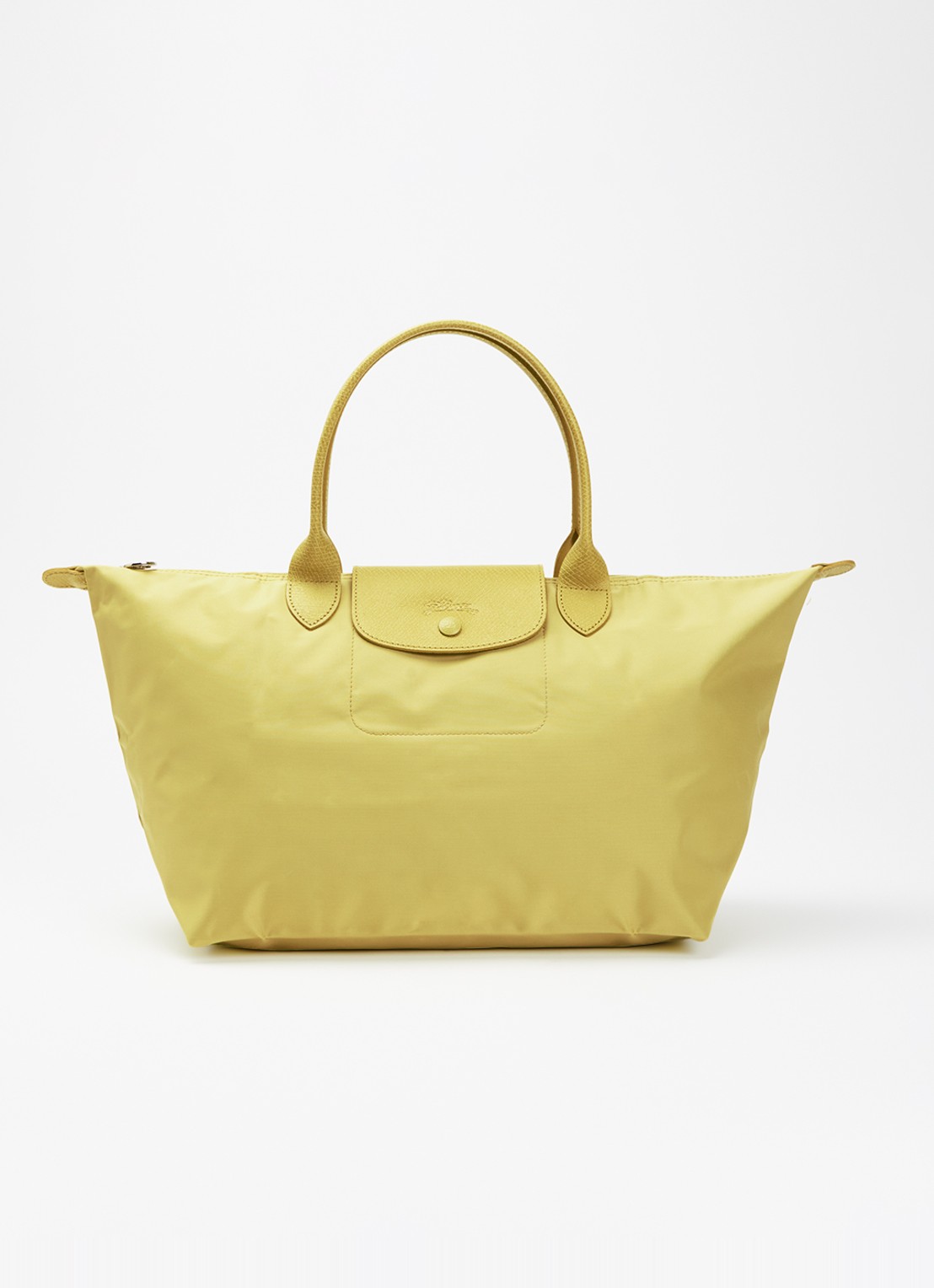 Longchamp Le Pliage One handtas L met leren details - voorkant lindegroen