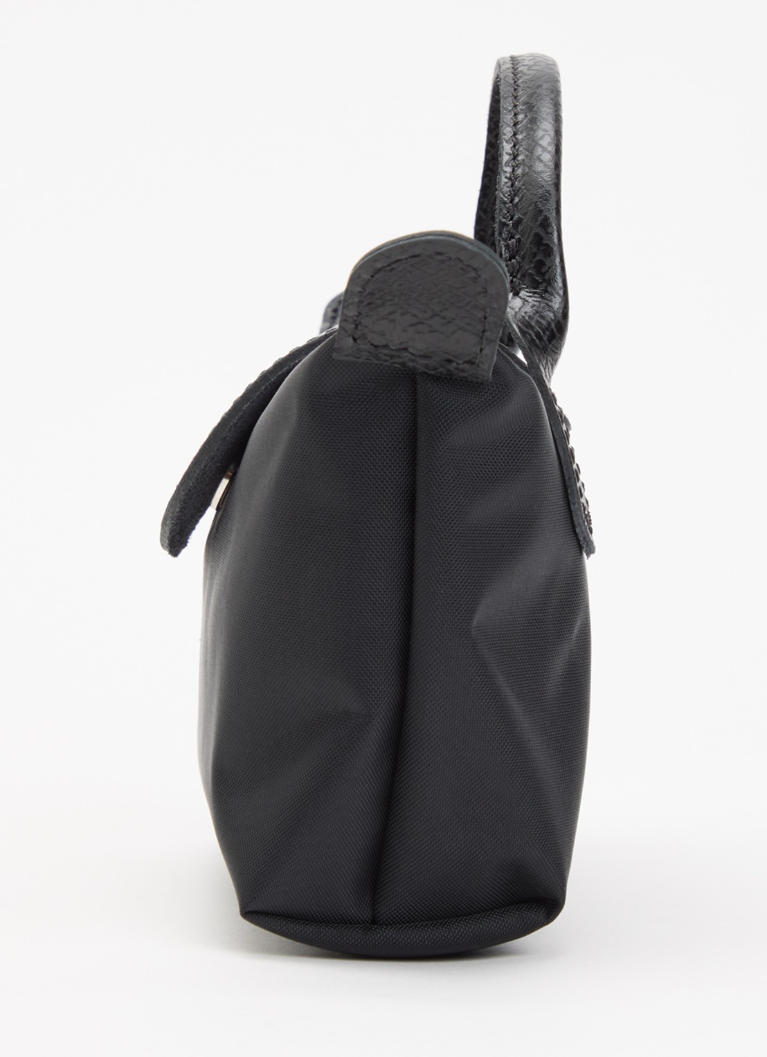 Longchamp Le Pliage One handtas met leren details - detail 2 zwart