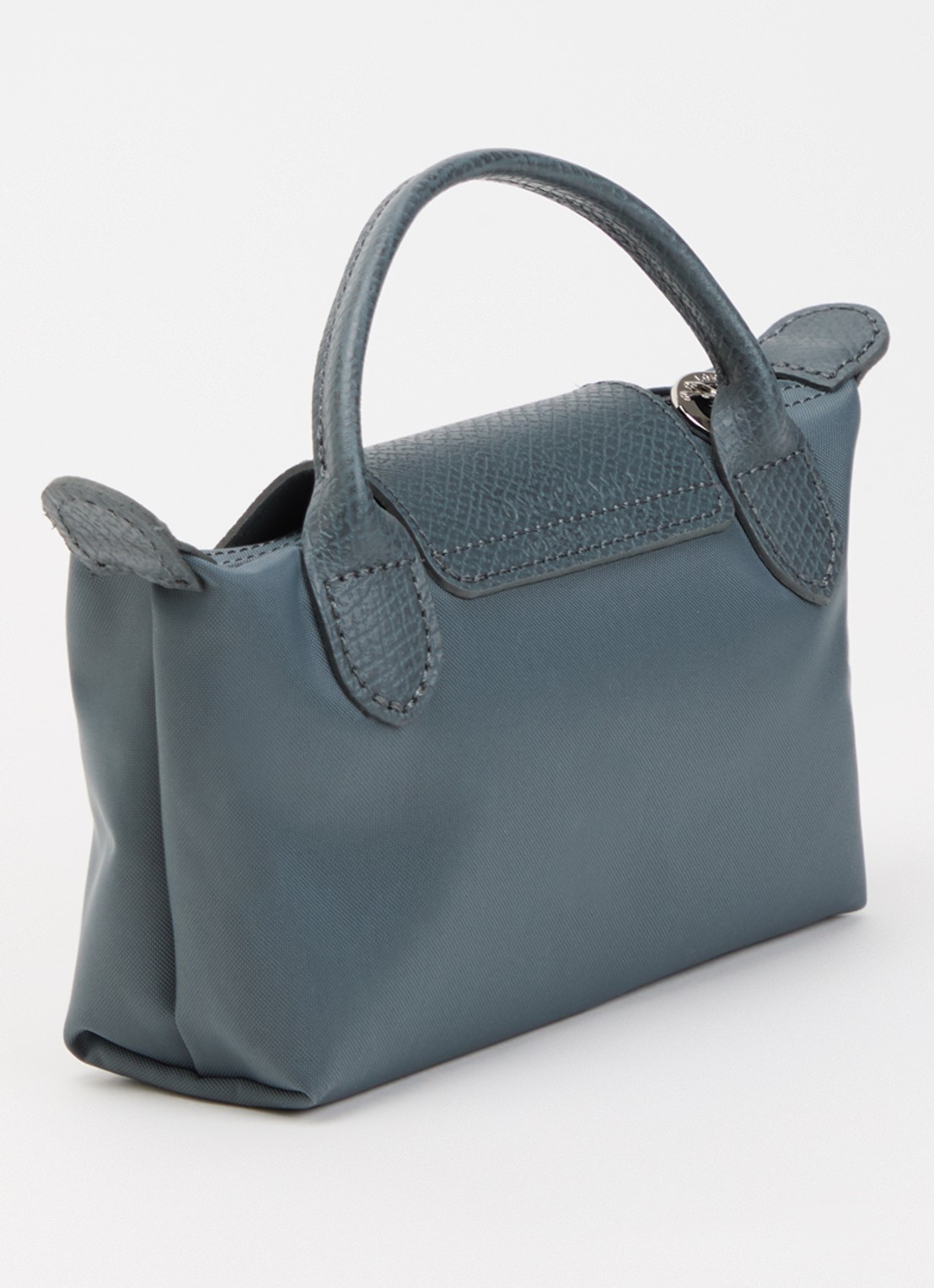 Longchamp Le Pliage One handtas met leren details - achterkant 3 antraciet