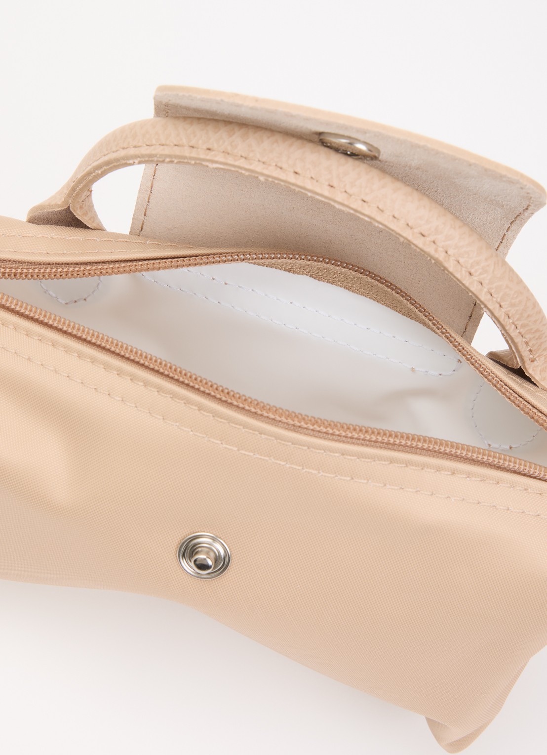 Longchamp Le Pliage One handtas met leren details - detail 2 beige