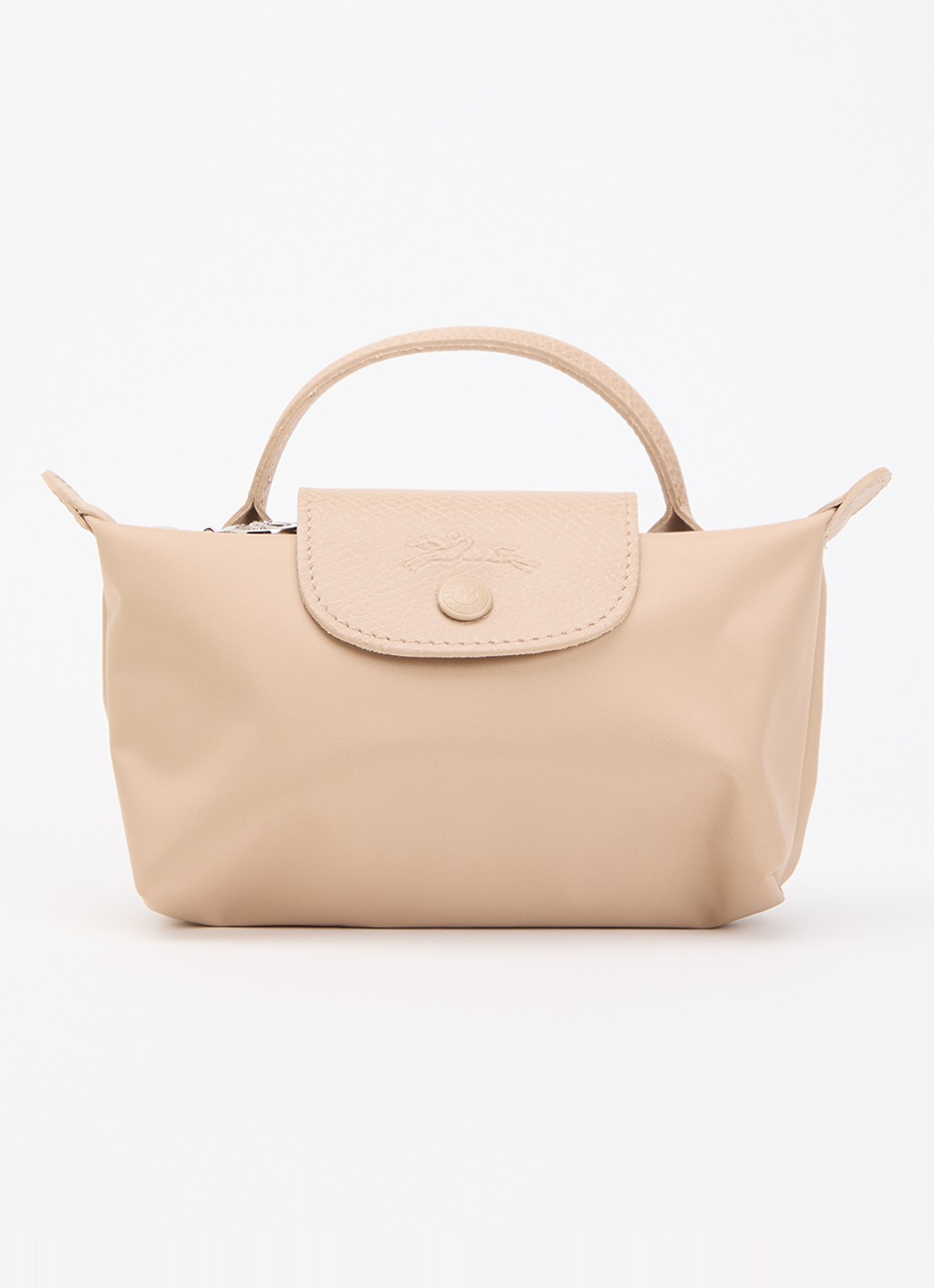 Longchamp Le Pliage One handtas met leren details - voorkant 5 beige