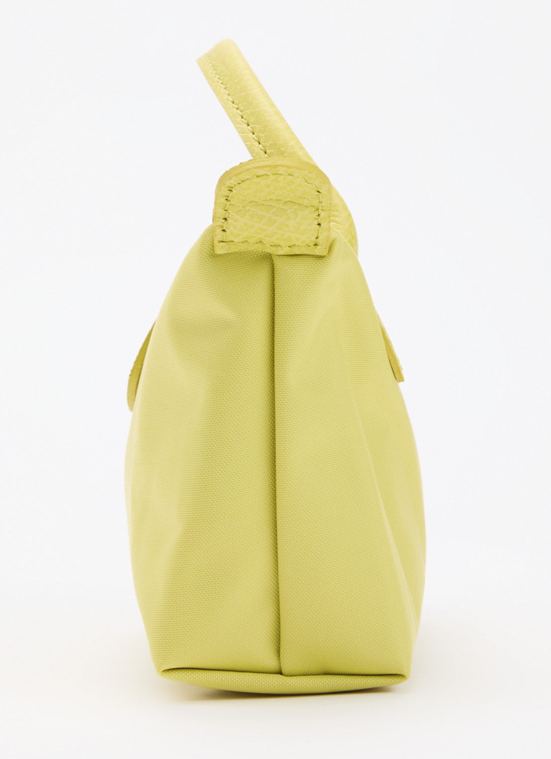 Longchamp Le Pliage One handtas met leren details - detail 3 lime