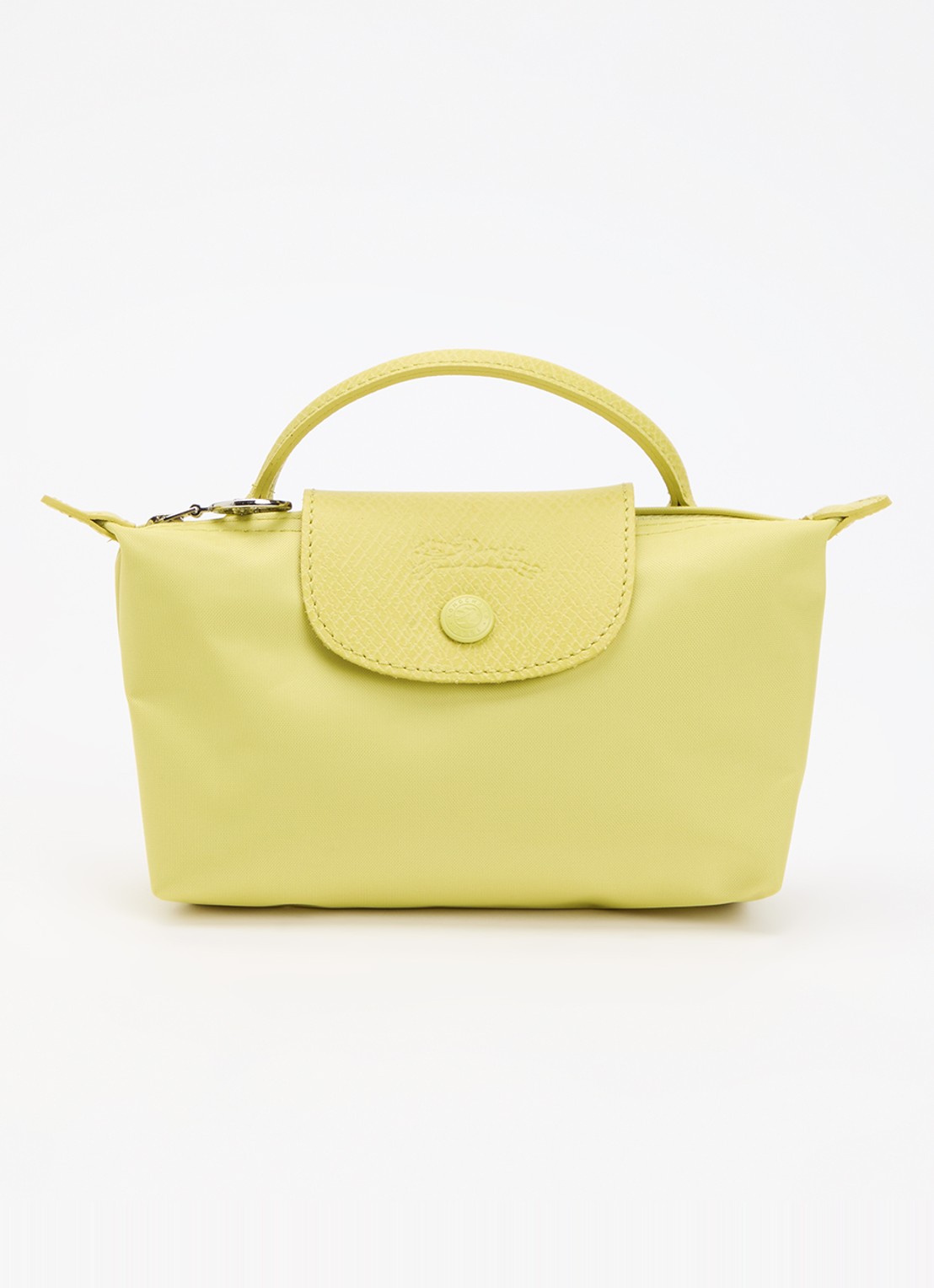 Longchamp Le Pliage One handtas met leren details - voorkant 5 lime