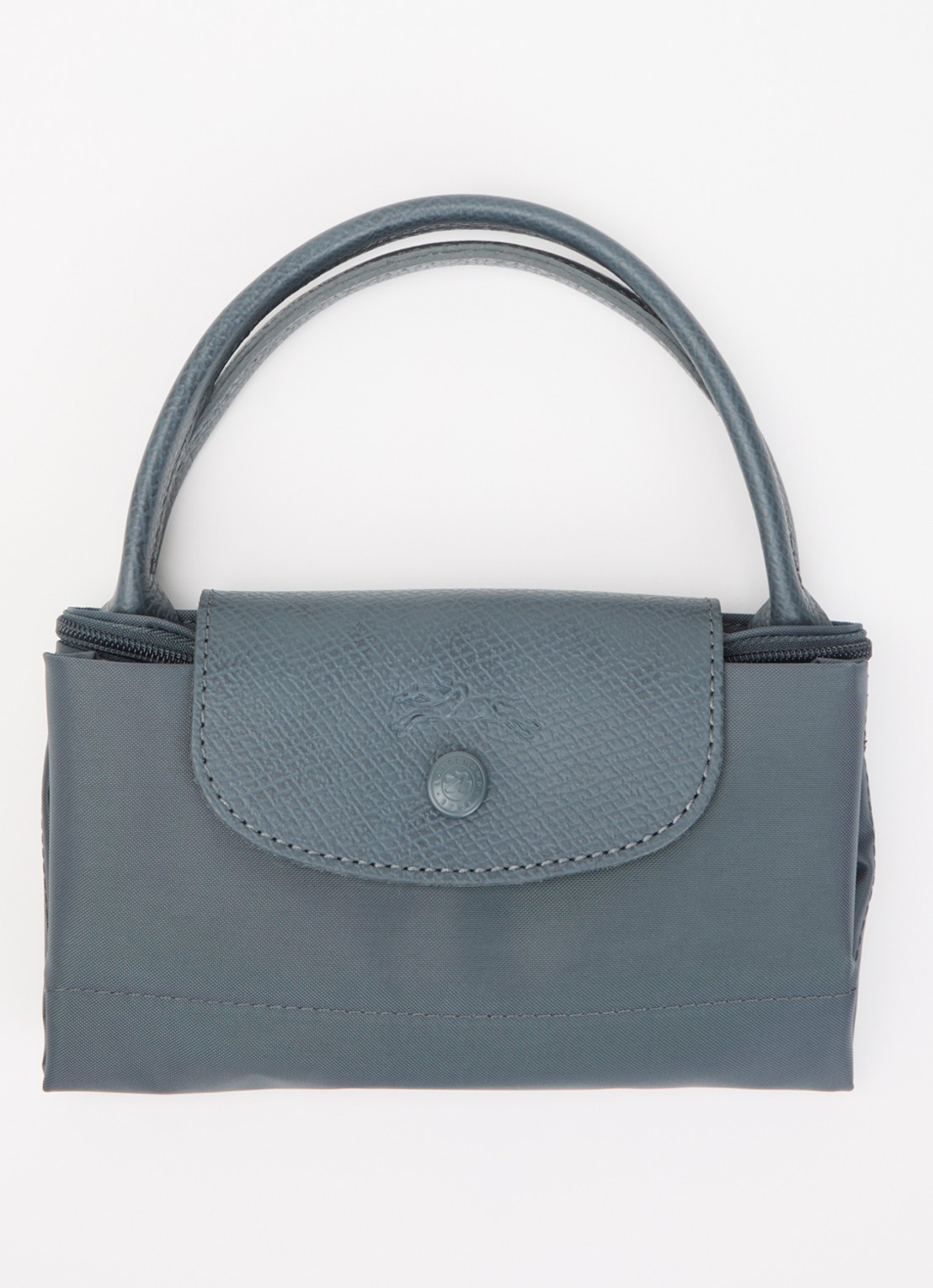 Longchamp Le Pliage One handtas S met leren details - detail 3 antraciet