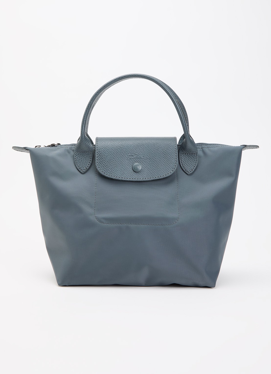 Longchamp Le Pliage One handtas S met leren details - voorkant 5 antraciet