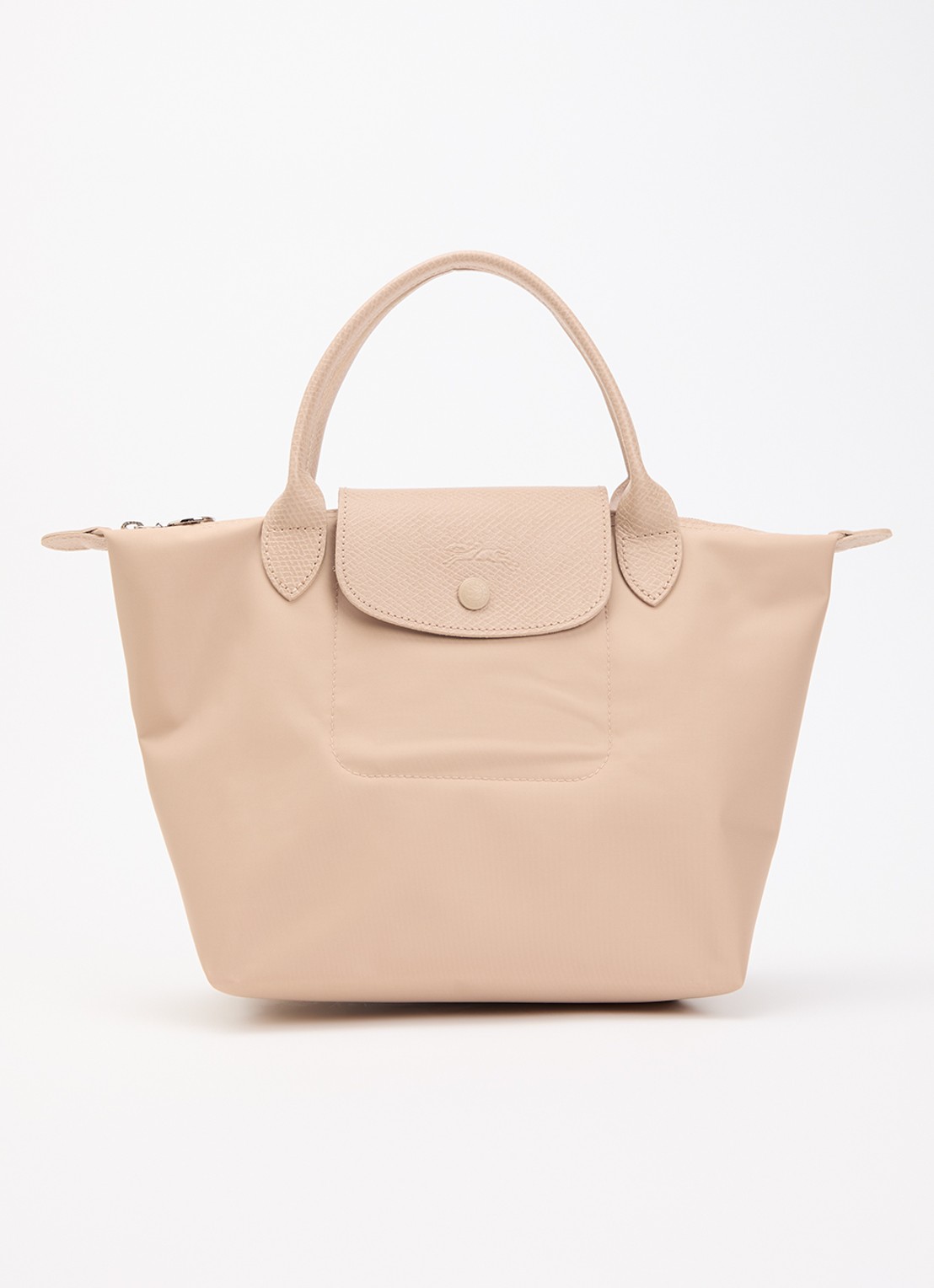 Longchamp Le Pliage One handtas S met leren details - voorkant 5 beige