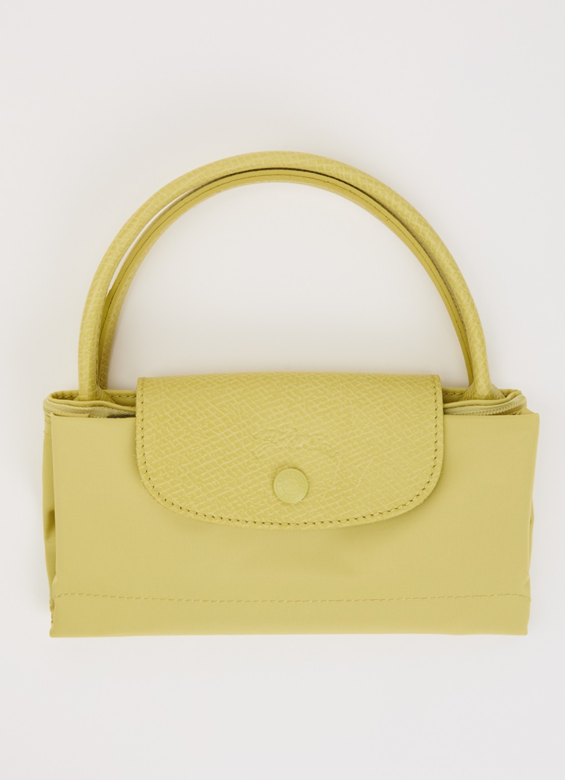 Longchamp Le Pliage One handtas S met leren details - detail 6 lime