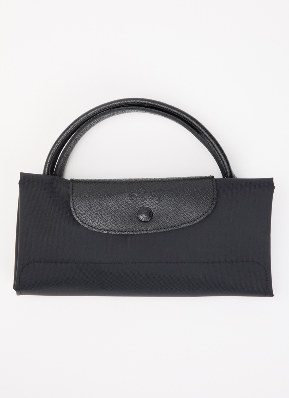 Longchamp Le Pliage One reistas L met leren details - detail 4 zwart