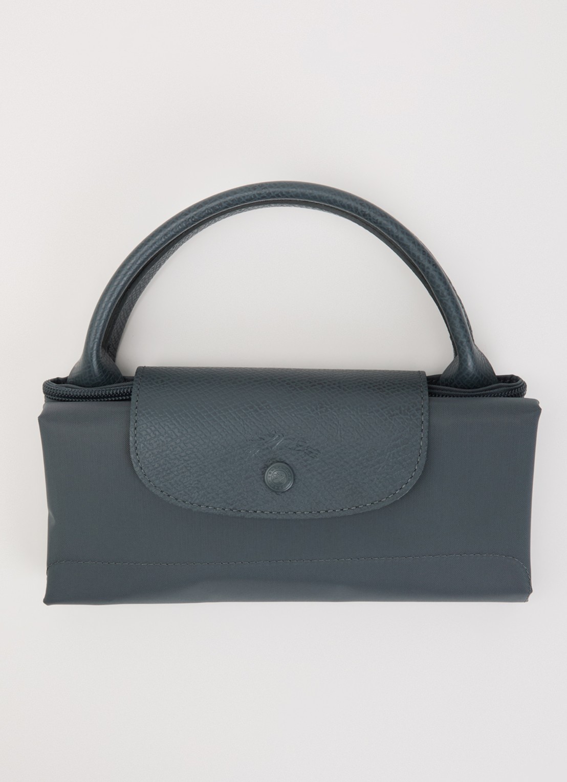 Longchamp Le Pliage One reistas L met leren details - detail 6 staalblauw