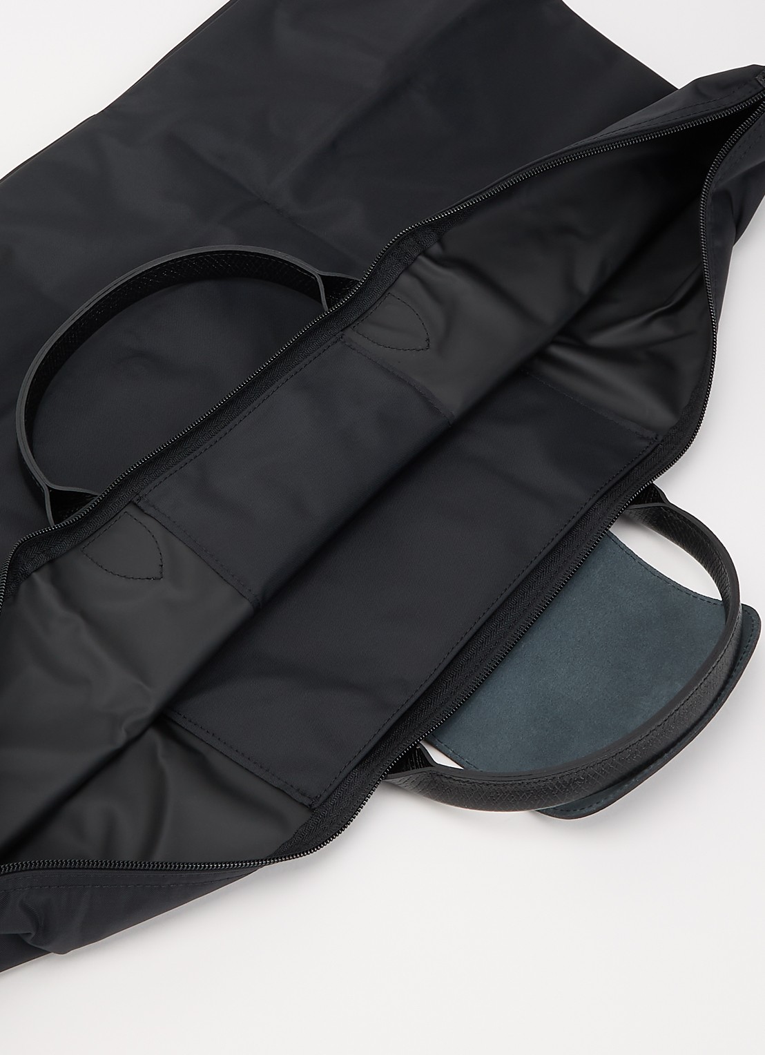 Longchamp Le Pliage One reistas XL met leren details - detail 2 zwart
